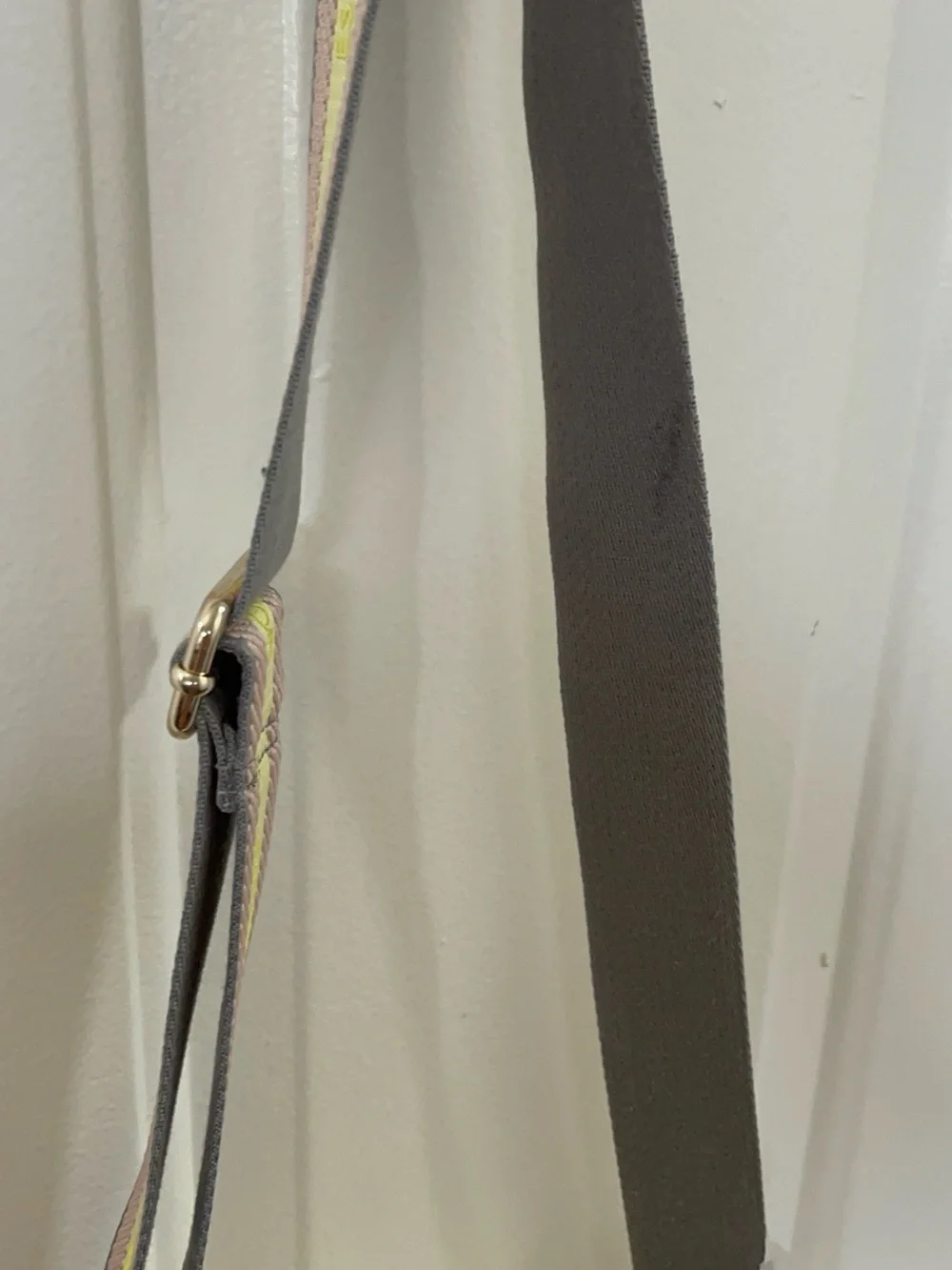 Ted Baker Darcell Logo Embossed Leather Crossbody Satchel with Striped Strap Bag